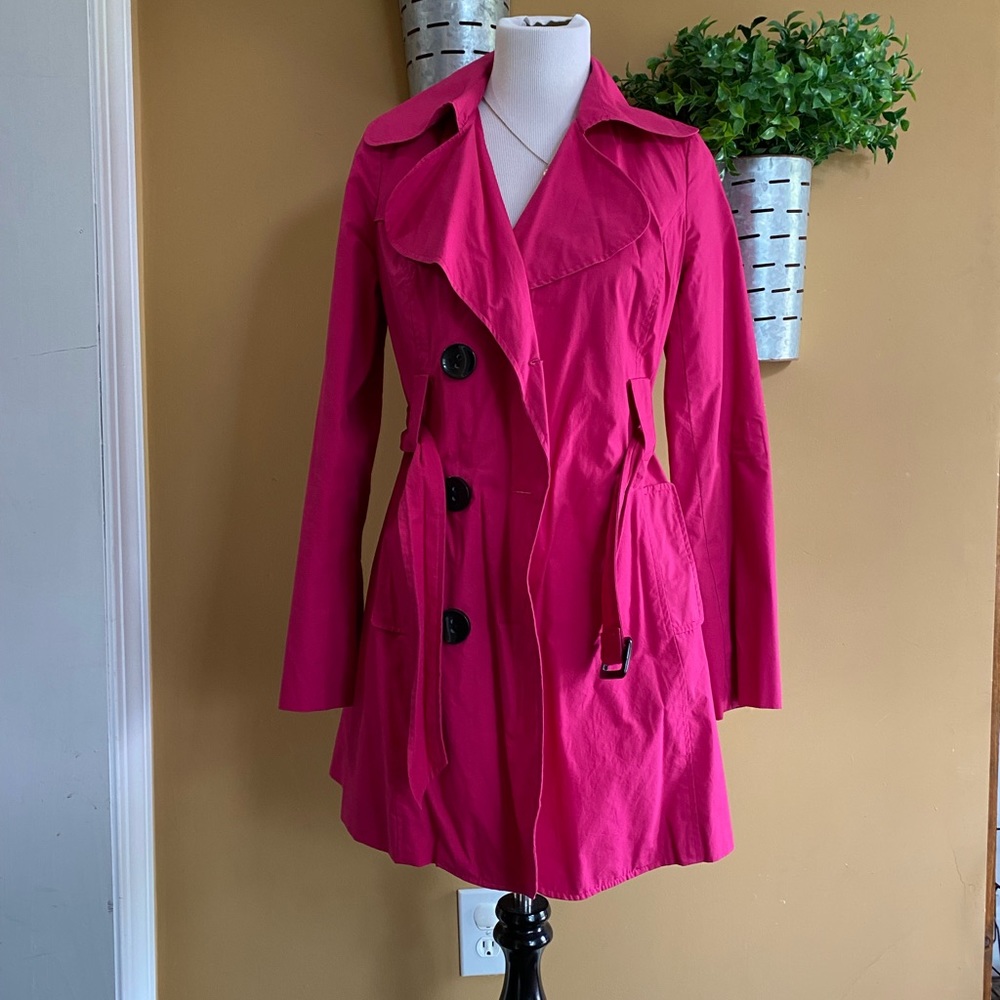 Xoxo hot pink trench coat